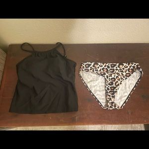 SHEIN cheetah tankini. Size 14-16 big girls/also fit womens size xs/small.